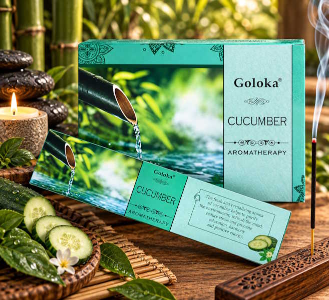 Incienso Goloka Aromaterapia Cucumber Pepino Incienso Goloka Aromaterapia Cucumber Pepino